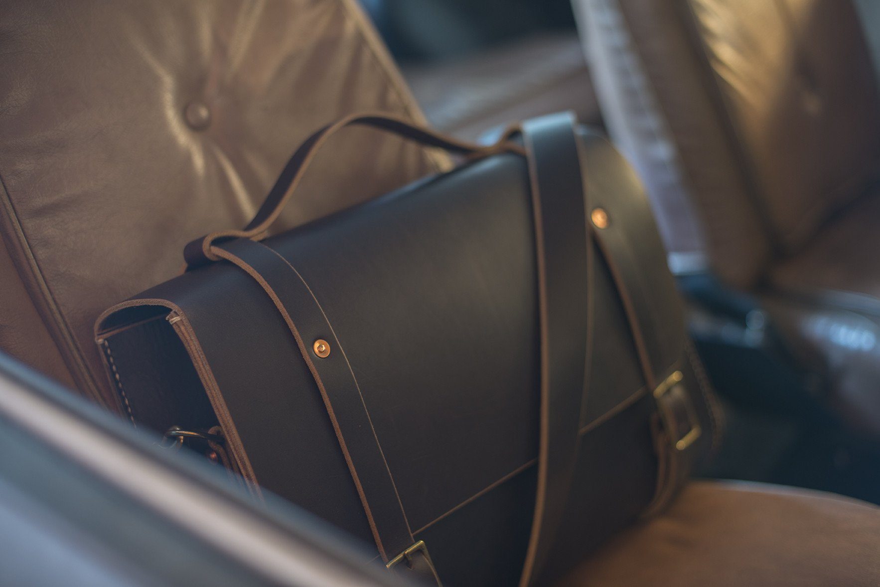 Handmade leather briefcase and leather laptop bag - Cooper Satchel - Go  Forth Goods ®
