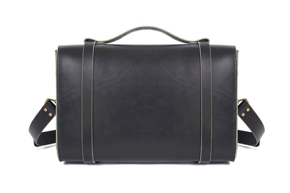 Handmade Leather briefcase - Cooper Satchel - black