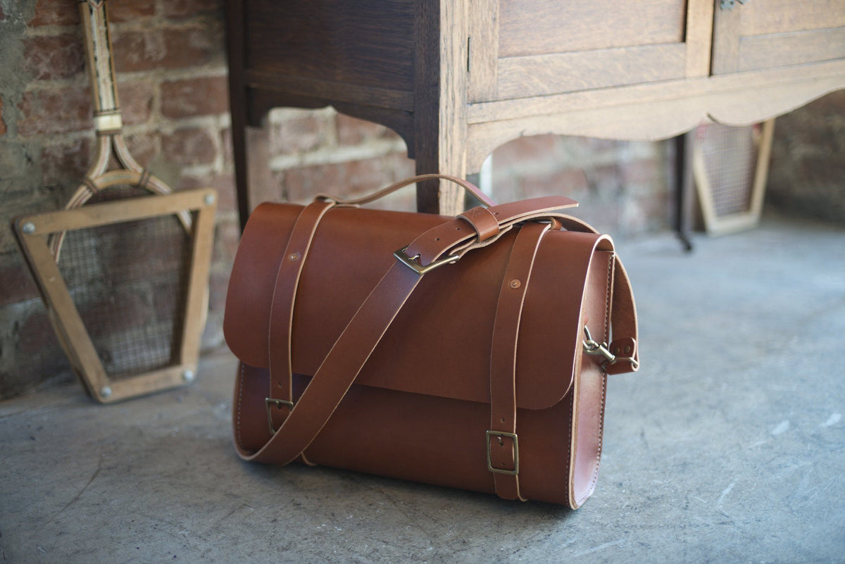 Joy Creation Brown Leather Office Bag For Men