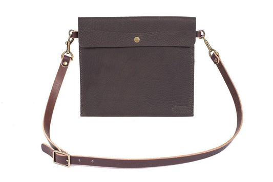 HANNAH LEATHER CROSSBODY - MOCHA