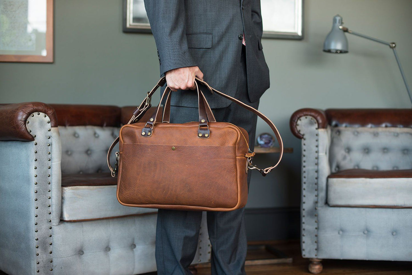 HARRIS LEATHER BRIEFCASE