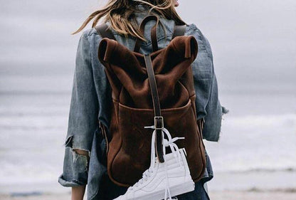 GRANT LEATHER ROLL TOP RUCKSACK BACKPACK - IN STOCK