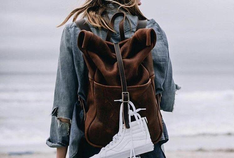 GRANT LEATHER ROLL TOP RUCKSACK BACKPACK - Go Forth Goods ®