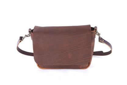 KINDLE LEATHER SATCHEL - SADDLE