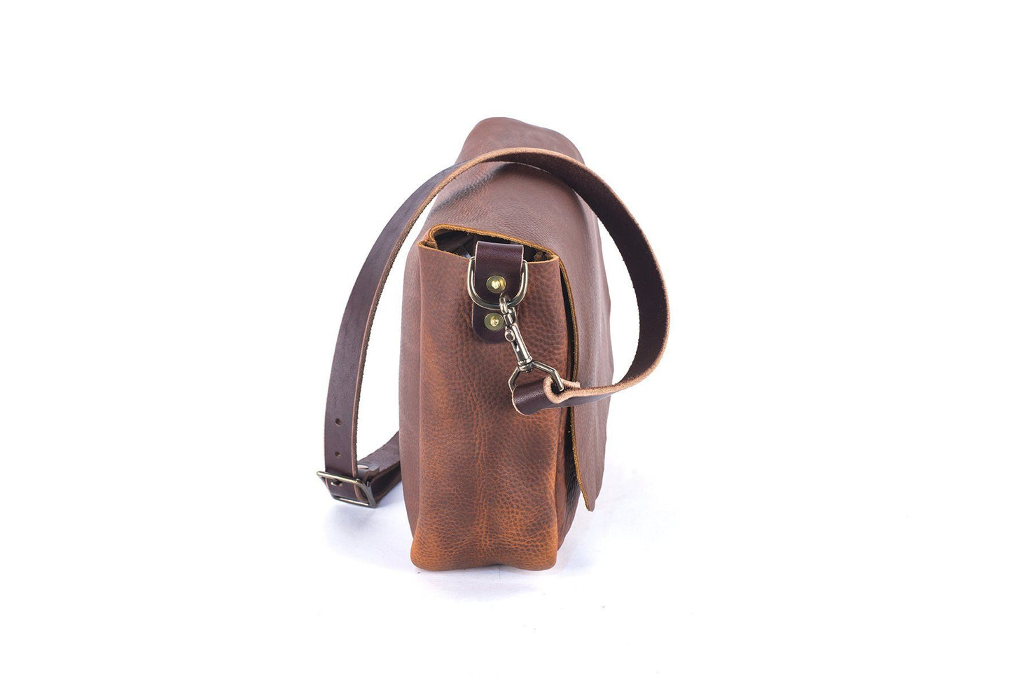 KINDLE LEATHER SATCHEL - SADDLE