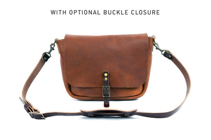 KINDLE LEATHER SATCHEL - TANGERINE BISON