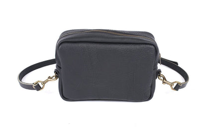 SARAH LEATHER CROSSBODY - BLACK