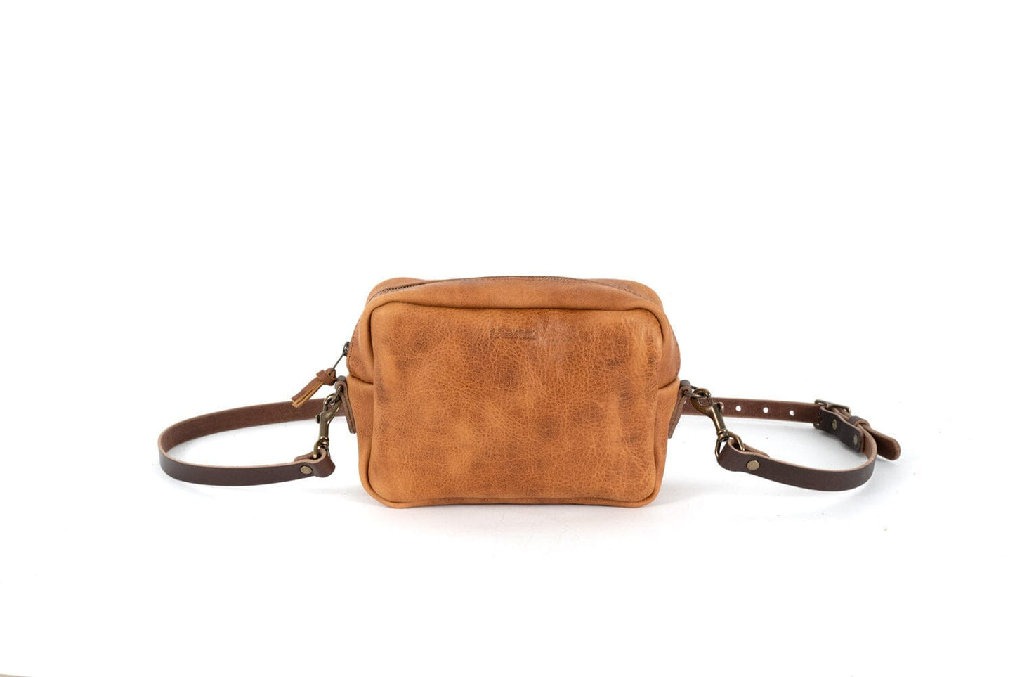 SARAH LEATHER CROSSBODY - PEANUT BISON