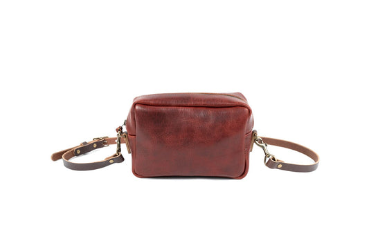 SARAH LEATHER CROSSBODY - REDWOOD BISON