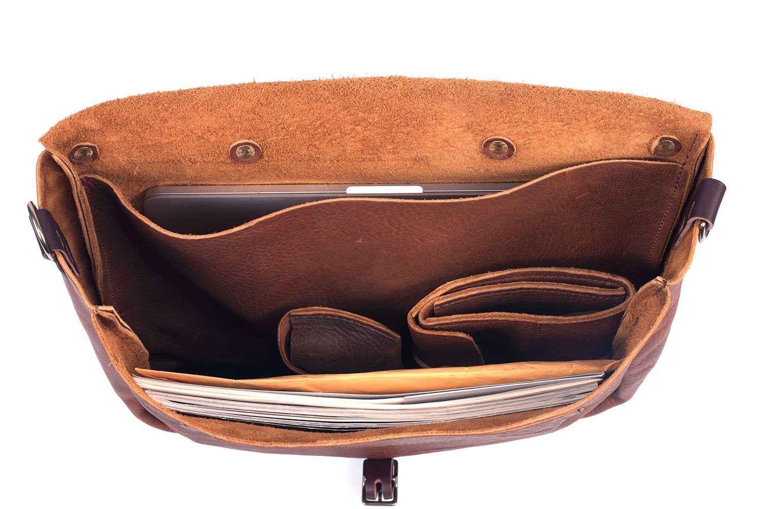 Handmade leather messenger bag sale