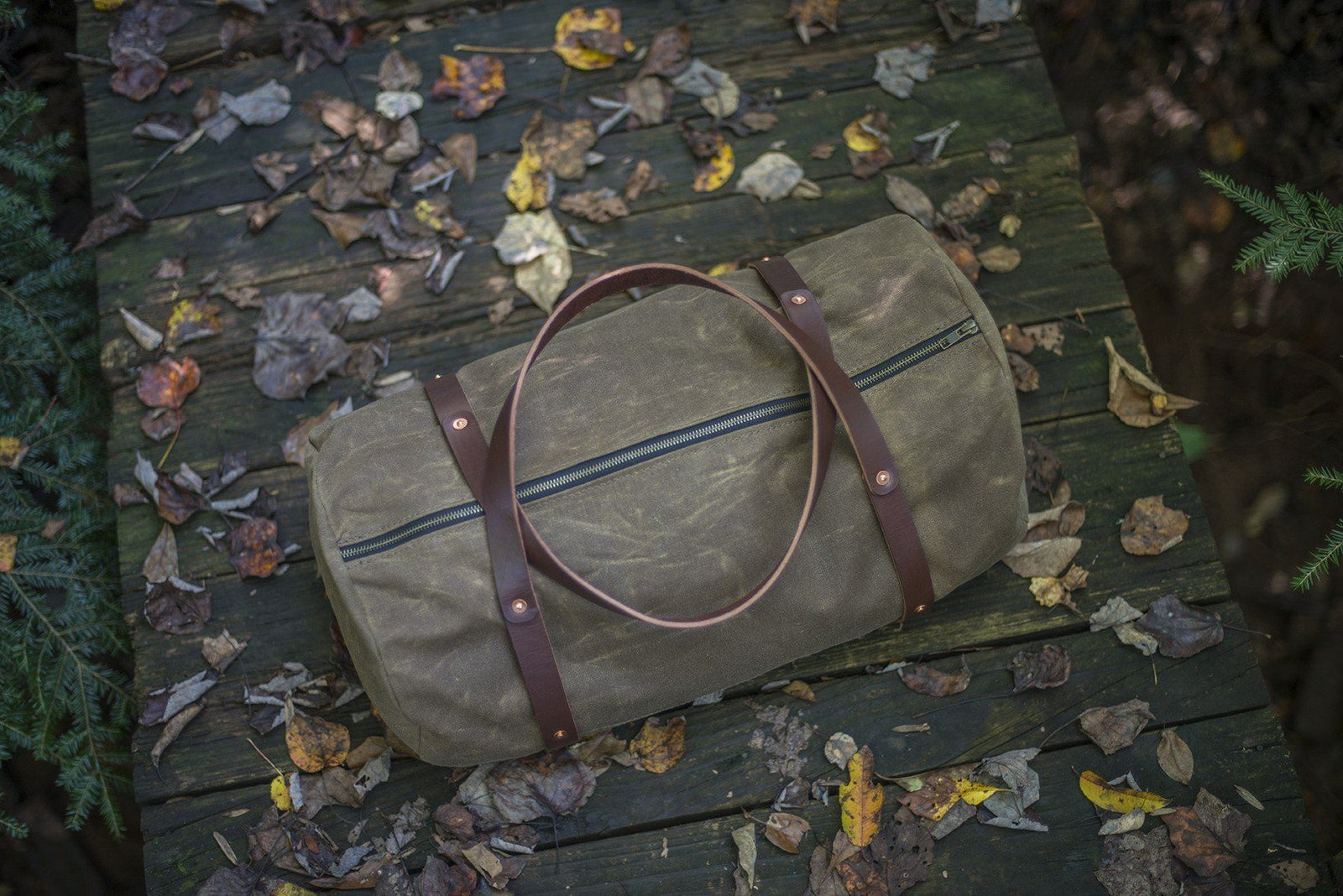 Gunnar leather Duffle - Military Style Leather Duffel - Go Forth Goods 