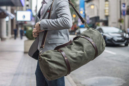 WILLIAM WAXED CANVAS DUFFLE BAG